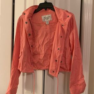 American Rag Cropped Pink Jacket